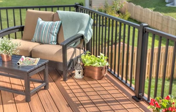 Gray Metal Trex Railing